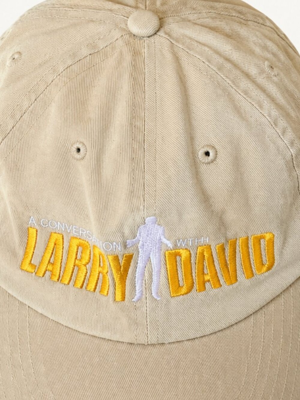 Larry David A Conversation Tour VIP Dad Hat Curb Seinfeld Beige Cap